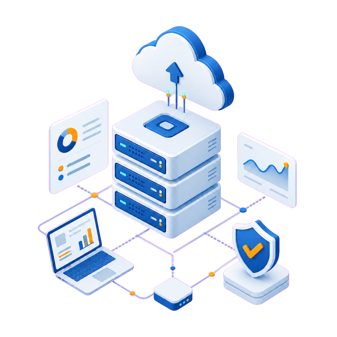 Облачная инфраструктура PrimeHost: серверы, облако, ноутбук и защита